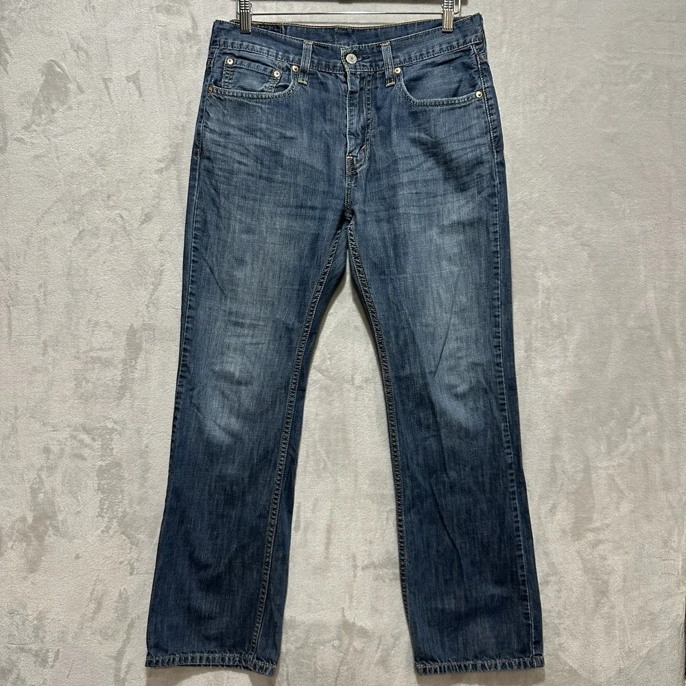 Levis 527 Bootcut Cowboy‎ Medium Wash Denim Blue Jeans Mens Size 31